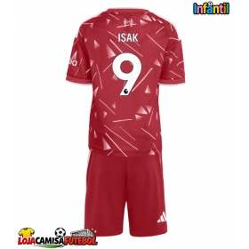 Camisa de Futebol Liverpool Alexander Isak #9 Equipamento Principal Infantil 2026-27 Manga Curta (+ Calças curtas)